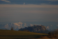 Die Alpen direkt hinter dem Hohentwiel, Februar 2020