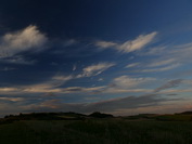 Wolken im Abendlicht über Mägdeberg, Juli 2020