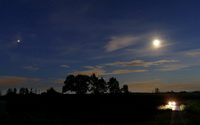 Nachtaufnahme: Vollmond bei Duchtlingen, August 2020