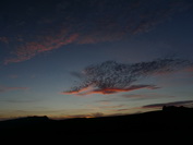 Skurile Abendwolken ber dem Hohenstoffel, September 2020