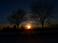 Winterlicher Sonnenaufgang im Hegau